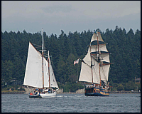 Schooner Lavengro pursues Hawaiian Chieftain in Kitsap County
